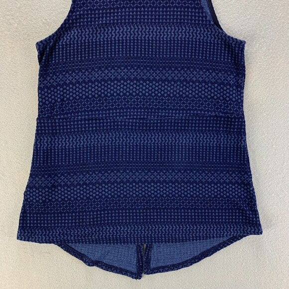 BCBG Maxazria Shirt Womens XXS Blue Black Pullover Stretch Peplum‎ Jacquard - Picture 3 of 12